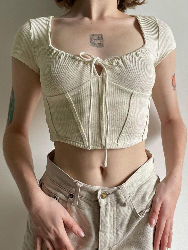 Coquette Cropped Corset Top Coquette Cropped Corset Top