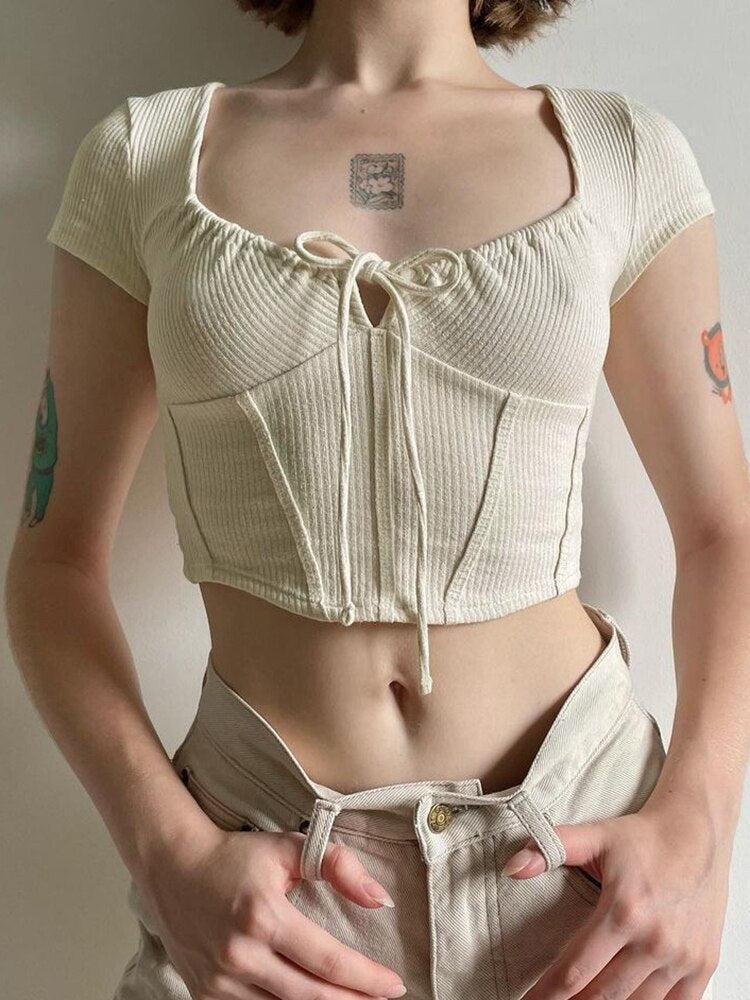Coquette Cropped Corset Top Coquette Cropped Corset Top