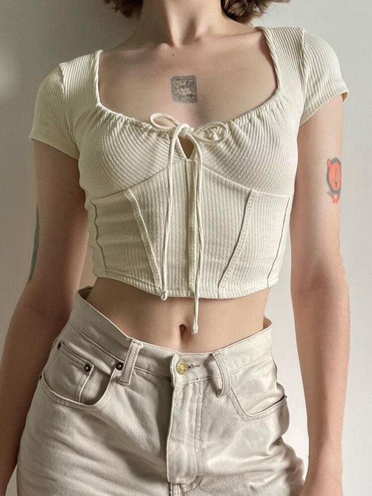 Coquette Cropped Corset Top Coquette Cropped Corset Top