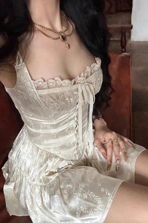 Coquette Floral Satin Mini Dress