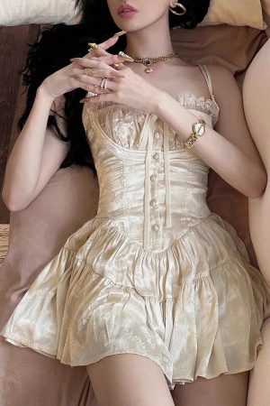 Coquette Floral Satin Mini Dress