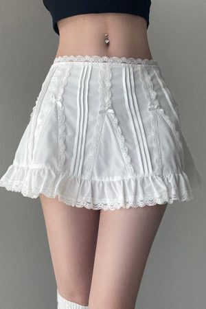 Coquette Frill Hem Mini Skirt