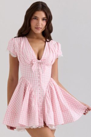 Coquette Gingham Mini Dress