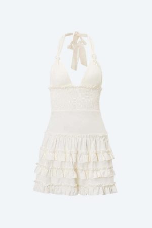 Coquette Halter Neck Mini Dress