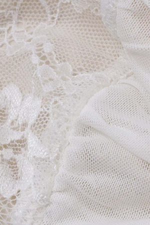 Coquette Lace Mesh Bra Crop Top