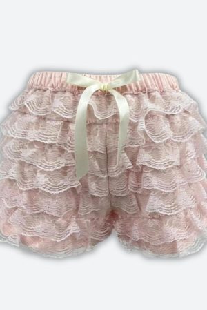 Coquette Lace Ruffled Shorts