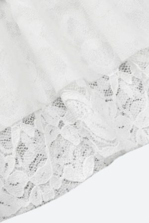 Coquette Lace Top & Ruched Mini Skirt Two Piece Set