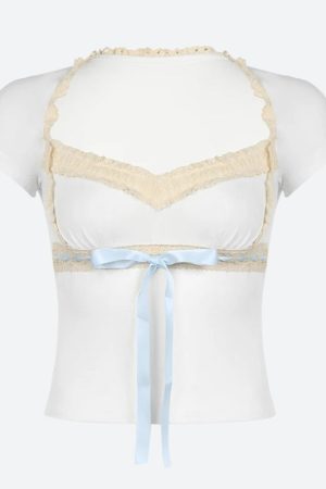 Coquette Lace Trim Top