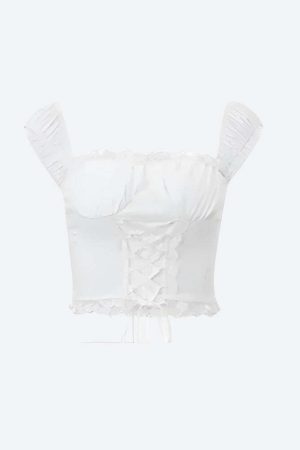 Coquette Lace Up Crop Top & Maxi Skirt Two Piece Set