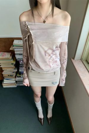 Coquette Lace Up Off Shoulder Top