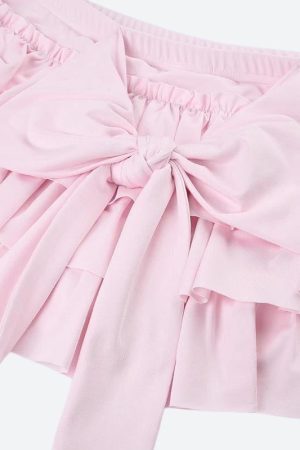 Coquette Layered Bow Mini Skort