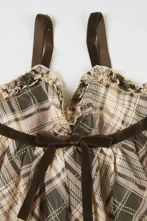 Coquette Plaid Mini Dress