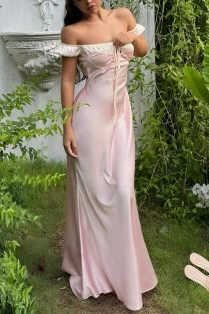 Coquette Princess Satin Maxi Dress