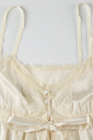 Coquette Split Front Lace Top