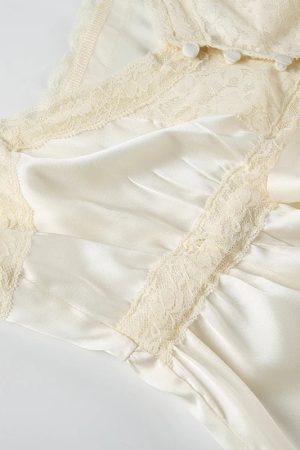 Coquette Split Front Lace Top