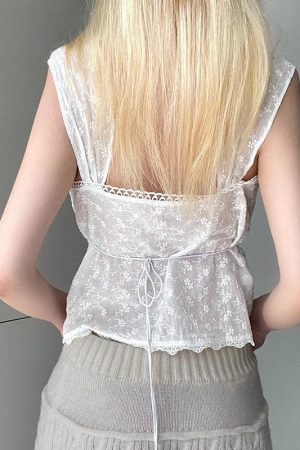 Coquette Square Neckline Top