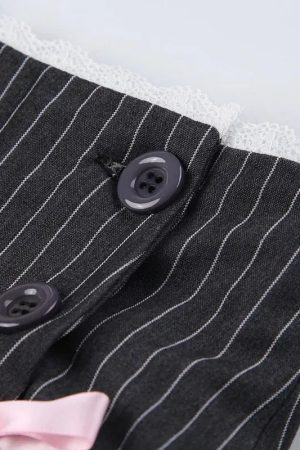 Coquette Striped Mini Skirt