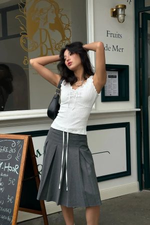 Coquette Tie Front Top