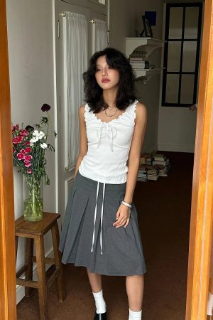 Coquette Tie Front Top