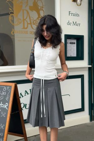 Coquette Tie Front Top