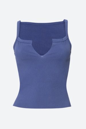 Corduroy V Neck Tank Top