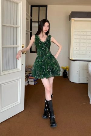 Cottagecore Bubble Tulle Mini Dress