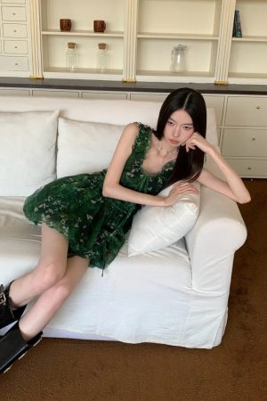 Cottagecore Bubble Tulle Mini Dress