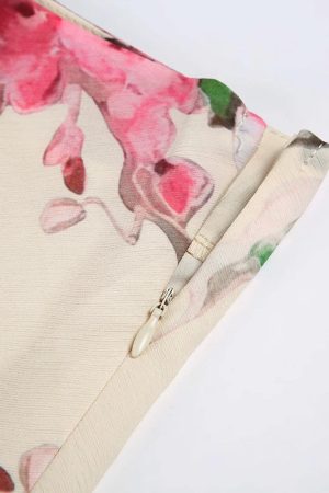 Cottagecore Floral Layered Midi Skirt