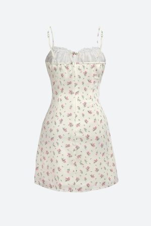 Cottagecore Floral Ruched Mini Dress