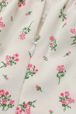 Cottagecore Floral Ruched Mini Dress