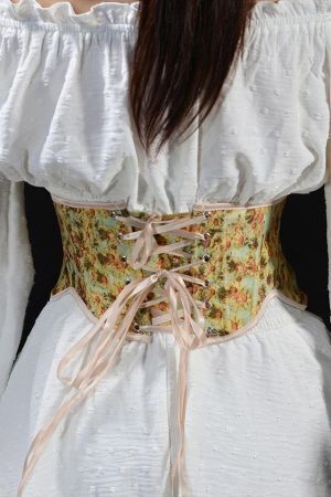 Cottagecore Ribbon Lace Up Waist Corset