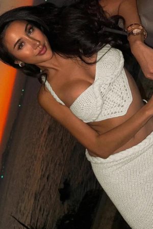 Crochet Crop Top & Maxi Skirt Two Piece Set