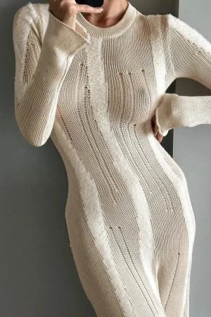 Crochet Distressed Maxi Dress