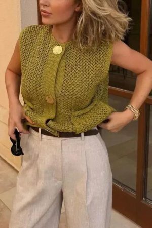 Crochet Sleeveless Cardigan