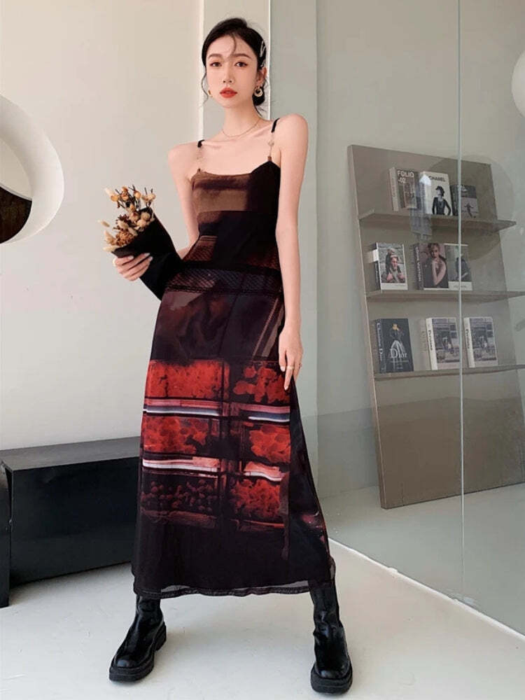 Crop Top & Mesh Midi Dress Two Piece Set Crop Top & Mesh Midi Dress Two Piece Set