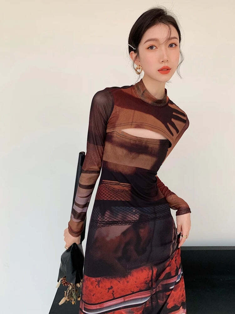 Crop Top & Mesh Midi Dress Two Piece Set Crop Top & Mesh Midi Dress Two Piece Set