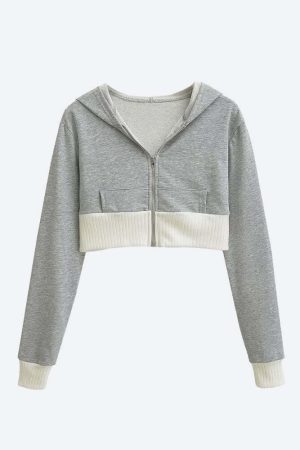 Cropped Hoodie & Mini Skirt Two Piece Set