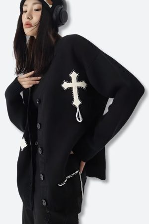 Cross Patch Cardigan