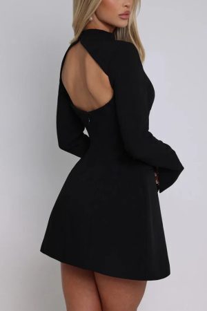 Cut Out Open Back Mini Dress