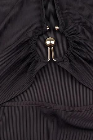 Cut Out Open Front Bodysuit