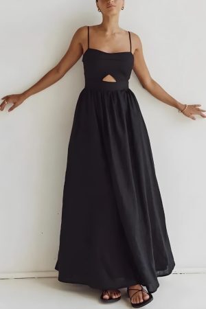 Cut Out Slit Maxi Dress
