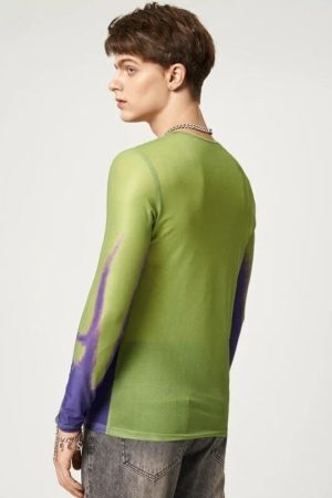 Cyberpunk Abstract Painting Mesh Top