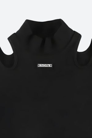 Cyberpunk Cut Out Corduroy Bodysuit