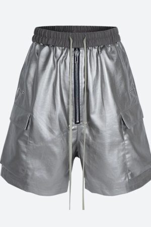 Cyberpunk Faux Leather Shorts