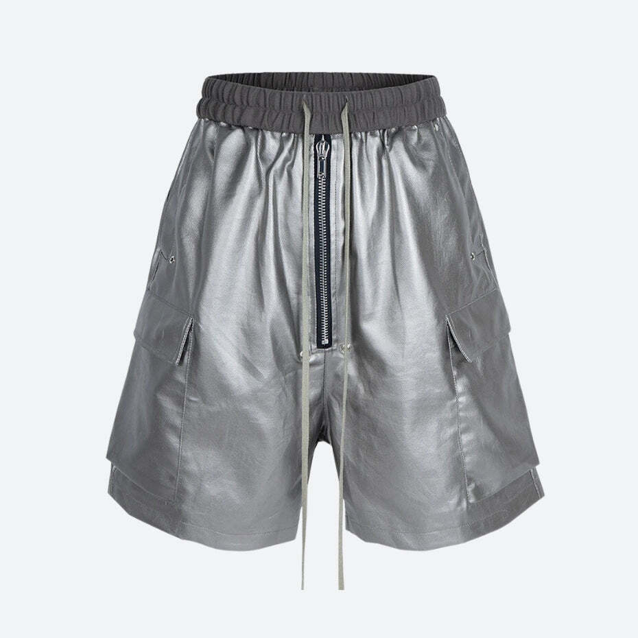 Cyberpunk Faux Leather Shorts Cyberpunk Faux Leather Shorts