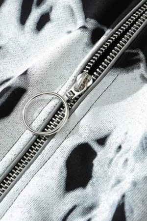 Cyberpunk Ghost Full Zip-Up Hoodie