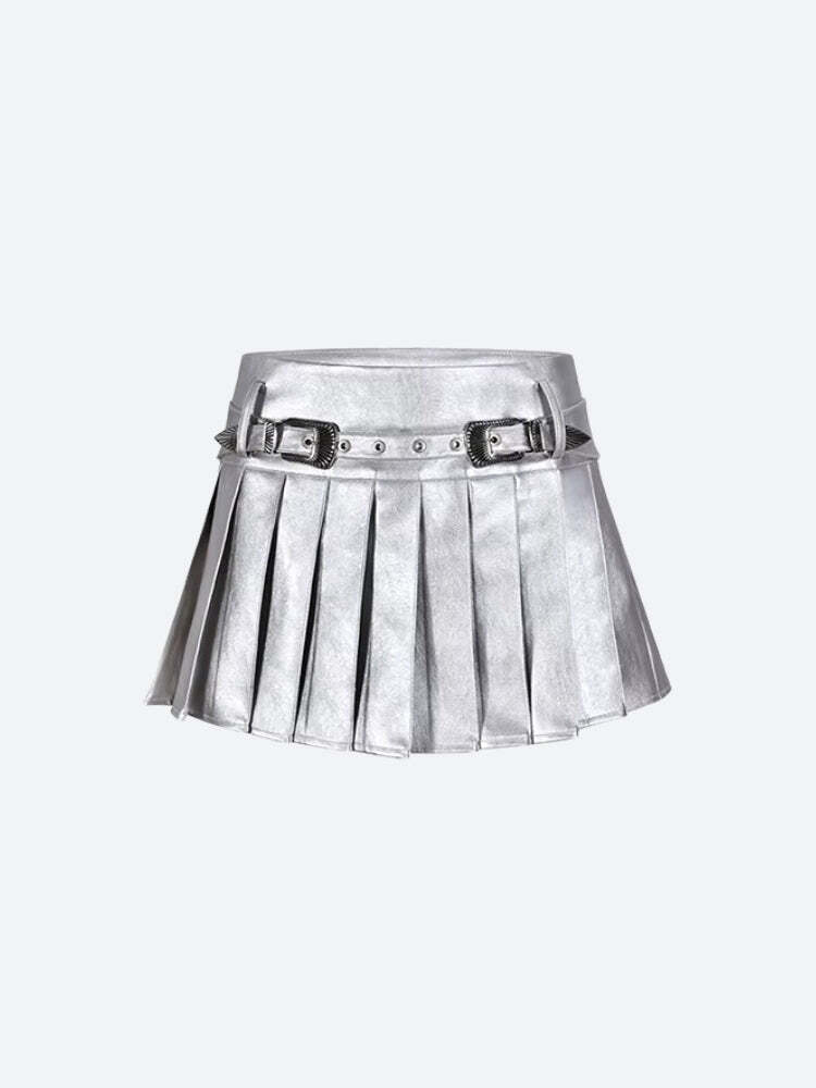 Cyberpunk Metallic Mini Skirt Cyberpunk Metallic Mini Skirt