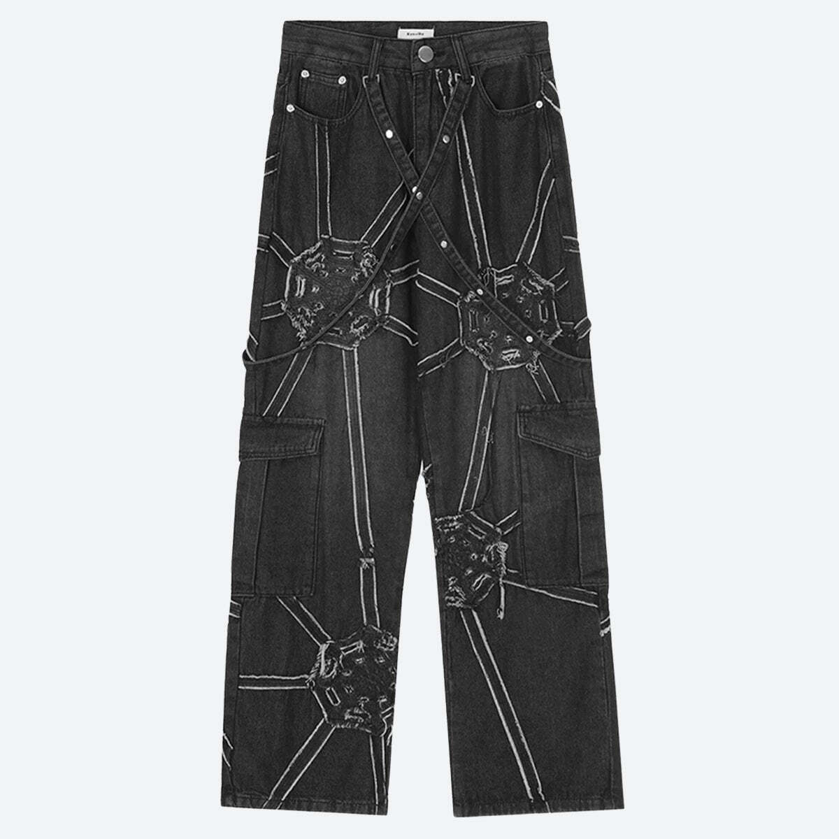 Cyberpunk Patchwork Jeans Cyberpunk Patchwork Jeans