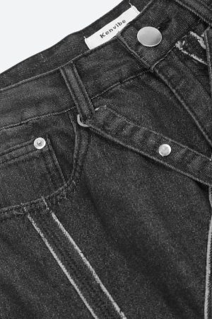 Cyberpunk Patchwork Jeans