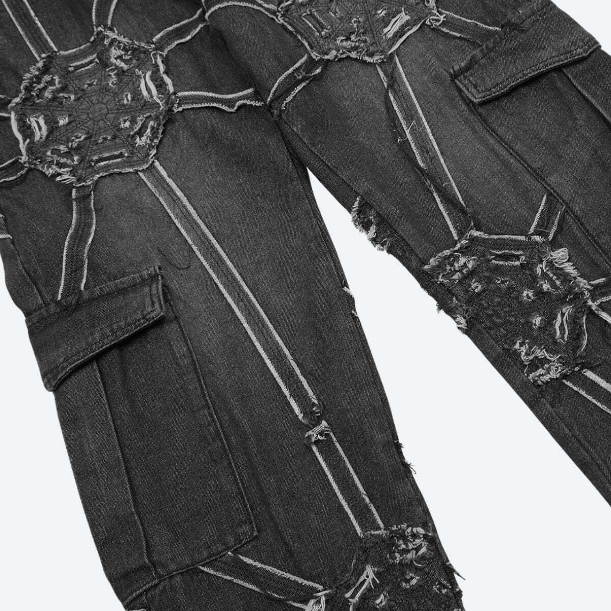 Cyberpunk Patchwork Jeans Cyberpunk Patchwork Jeans